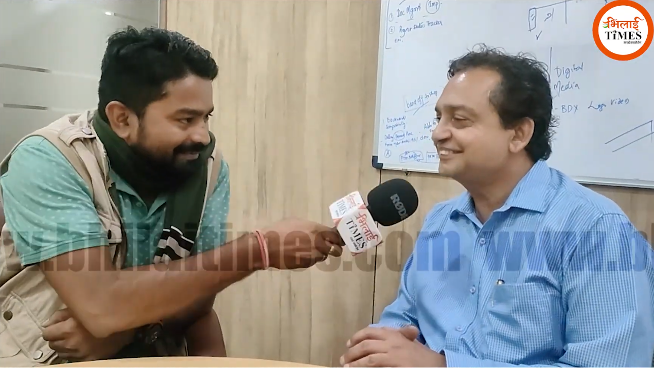 Bhilai Times interview image featuring Sumit Parashar.